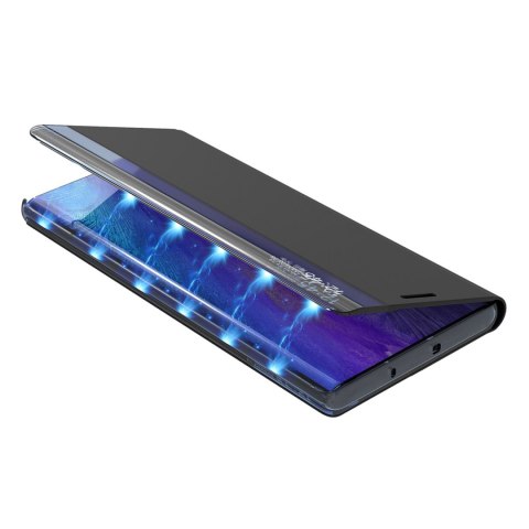 Etui pokrowiec do Samsung S24 Ultra z magnetyczą klapką New Sleep View Case czarne Etui pokrowiec do Samsung S24 Ultra z magnetyczą klapką New Sleep View Case czarne