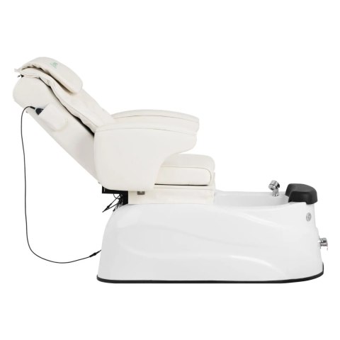 Fotel podologiczny do pedicure z masażem i brodzikiem elektryczny 105 W - biały Fotel podologiczny do pedicure z masażem i brodzikiem elektryczny 105 W - biały