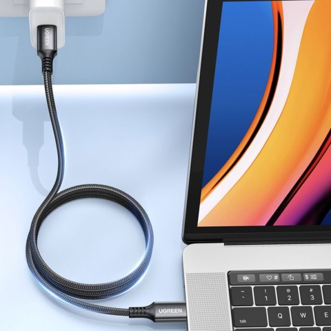 Kabel przewód USB-C 100W 5A PD 480Mbps 3m szary Kabel przewód USB-C 100W 5A PD 480Mbps 3m szary
