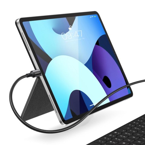 Kabel przewód USB-C 100W 5A PD 480Mbps 3m szary Kabel przewód USB-C 100W 5A PD 480Mbps 3m szary
