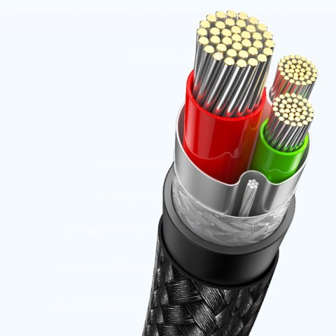 Kabel przewód USB-C 100W 5A PD 480Mbps 3m szary Kabel przewód USB-C 100W 5A PD 480Mbps 3m szary