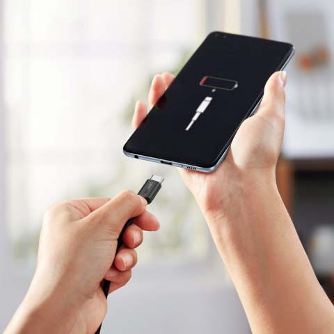 Kabel przewód USB-C PD QC 100W 5A 480Mb/s 1.5m czarny Kabel przewód USB-C PD QC 100W 5A 480Mb/s 1.5m czarny
