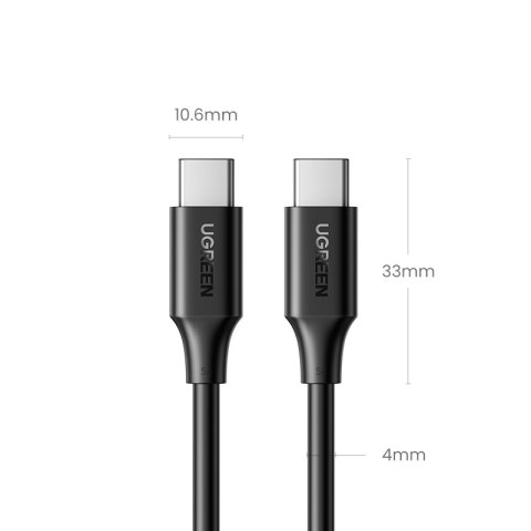 Kabel przewód USB-C PD QC 100W 5A 480Mb/s 1.5m czarny Kabel przewód USB-C PD QC 100W 5A 480Mb/s 1.5m czarny
