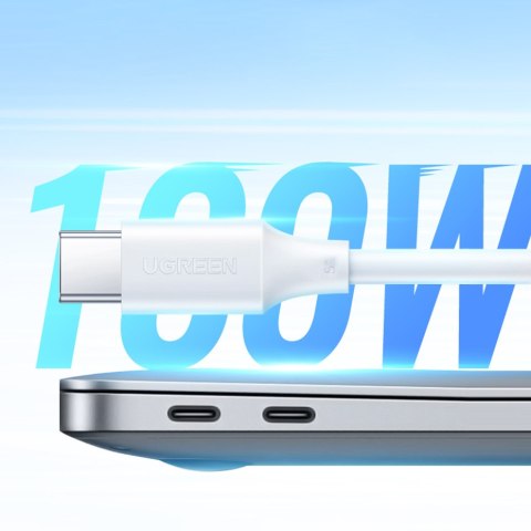 Kabel przewód USB-C PD QC 100W 5A 480Mb/s 2m biały Kabel przewód USB-C PD QC 100W 5A 480Mb/s 2m biały