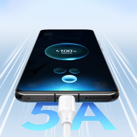 Kabel przewód USB-C PD QC 100W 5A 480Mb/s 2m biały Kabel przewód USB-C PD QC 100W 5A 480Mb/s 2m biały
