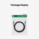 Kabel przewód USB-C PD w oplocie 240W 5A 480Mb/s 1m czarno szary