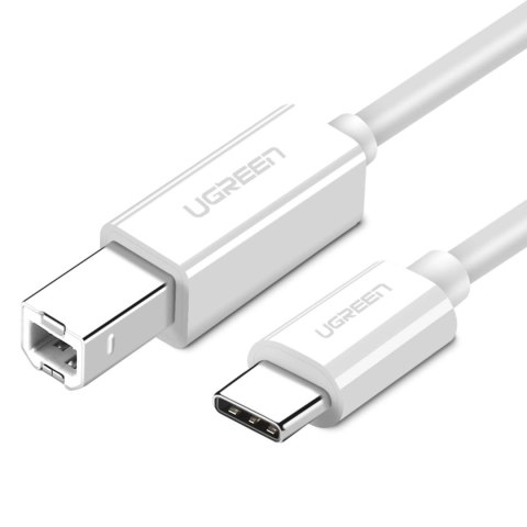 Kabel przewód do drukarki i skanera USB-C - USB-B 2.0 1.5 m biały Kabel przewód do drukarki i skanera USB-C - USB-B 2.0 1.5 m biały