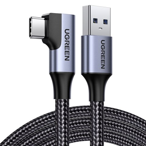 Kabel przewód kątowy USB - USB-C 5Gb/s 3A 1m czarny Kabel przewód kątowy USB - USB-C 5Gb/s 3A 1m czarny