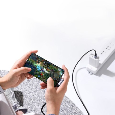 Kabel przewód kątowy USB - USB-C 5Gb/s 3A 1m czarny Kabel przewód kątowy USB - USB-C 5Gb/s 3A 1m czarny