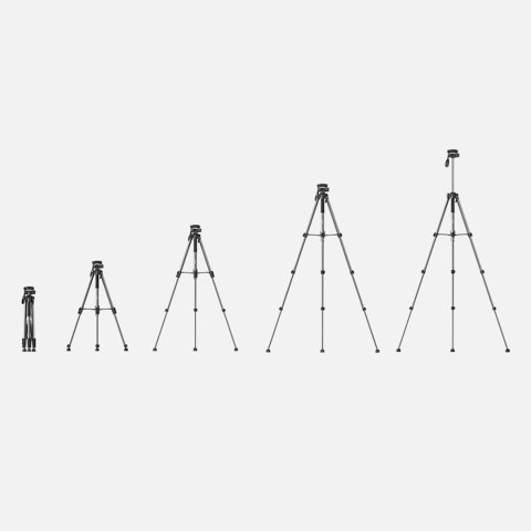 Profesjonalny statyw do smartfonów i aparatów fotograficznych 175 cm czarno-szary Profesjonalny statyw do smartfonów i aparatów fotograficznych 175 cm czarno-szary