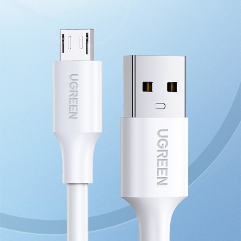 Kabel przewód PVC USB0-A - microUSB 480 Mb/s 0.5m biały Kabel przewód PVC USB0-A - microUSB 480 Mb/s 0.5m biały
