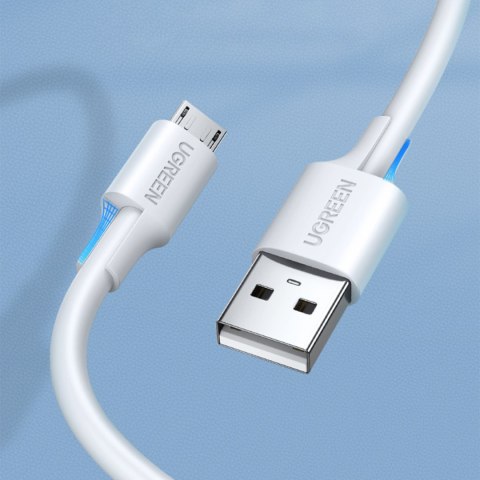 Kabel przewód PVC USB0-A - microUSB 480 Mb/s 0.5m biały Kabel przewód PVC USB0-A - microUSB 480 Mb/s 0.5m biały