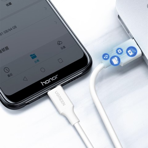 Kabel przewód PVC USB0-A - microUSB 480 Mb/s 0.5m biały Kabel przewód PVC USB0-A - microUSB 480 Mb/s 0.5m biały