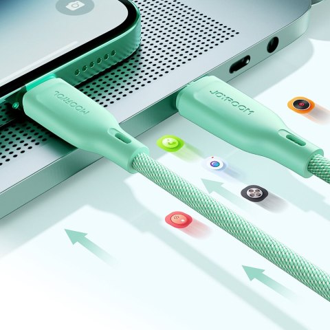 Kabel przewód USB-C 60W szybki transfer Multi-Color Series 1m różowy Kabel przewód USB-C 60W szybki transfer Multi-Color Series 1m różowy