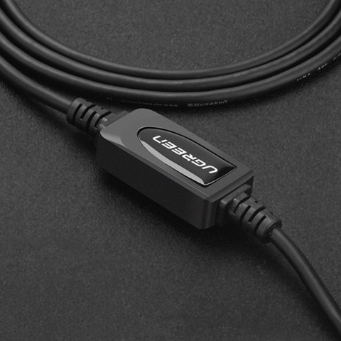 Kabel przewód do drukarki skanera USB-B - USB-A 2.0 15m czarny Kabel przewód do drukarki skanera USB-B - USB-A 2.0 15m czarny