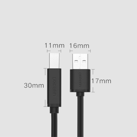 Kabel przewód do drukarki skanera USB-B - USB-A 2.0 15m czarny Kabel przewód do drukarki skanera USB-B - USB-A 2.0 15m czarny