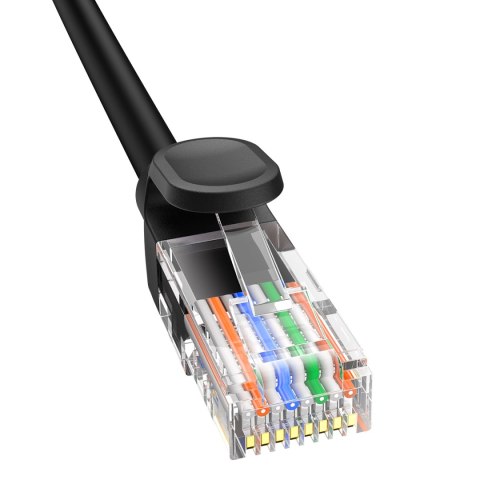 Kabel przewód sieciowy Ethernet Cat 5 RJ-45 1000Mb/s skrętka 8m czarny Kabel przewód sieciowy Ethernet Cat 5 RJ-45 1000Mb/s skrętka 8m czarny