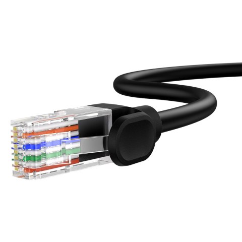 Kabel przewód sieciowy Ethernet Cat 5 RJ-45 1000Mb/s skrętka 8m czarny Kabel przewód sieciowy Ethernet Cat 5 RJ-45 1000Mb/s skrętka 8m czarny