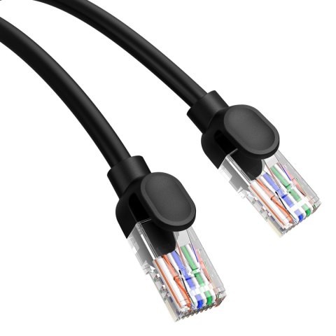 Kabel przewód sieciowy Ethernet Cat 5 RJ-45 1000Mb/s skrętka 8m czarny Kabel przewód sieciowy Ethernet Cat 5 RJ-45 1000Mb/s skrętka 8m czarny