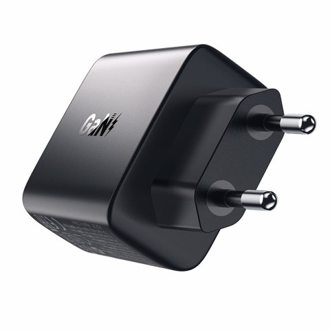 Ładowarka sieciowa PD 35W GaN z 3 portami 2x USB-A + USB-C czarna Ładowarka sieciowa PD 35W GaN z 3 portami 2x USB-A + USB-C czarna