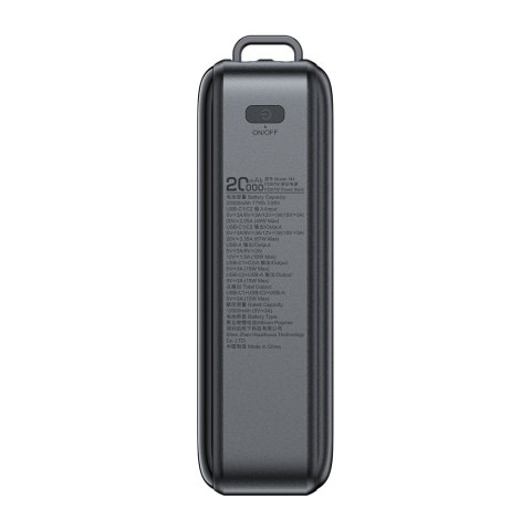 Powerbank 20000mAh M4 PD 67W z wbudowanym kablem USB-C czarny Powerbank 20000mAh M4 PD 67W z wbudowanym kablem USB-C czarny