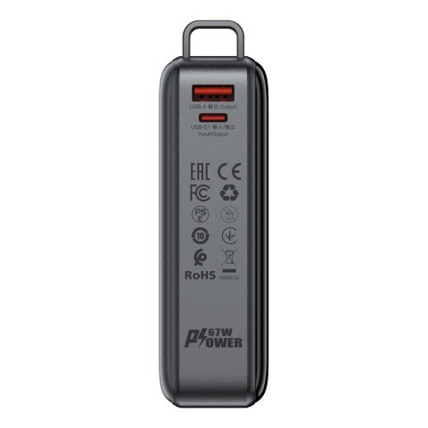 Powerbank 20000mAh M4 PD 67W z wbudowanym kablem USB-C czarny Powerbank 20000mAh M4 PD 67W z wbudowanym kablem USB-C czarny