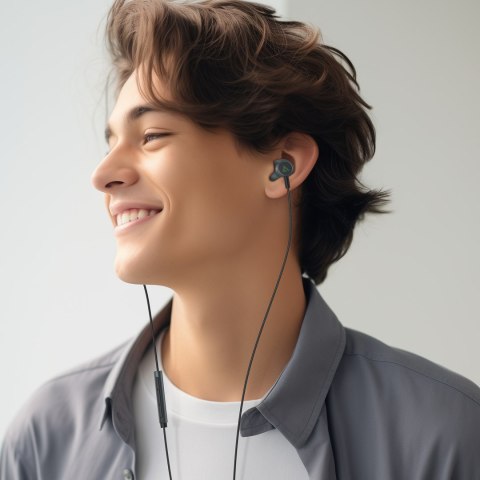 Słuchawki douszne do iPhone iPad ze złączem Lightning 1.2 m czarne Słuchawki douszne do iPhone iPad ze złączem Lightning 1.2 m czarne