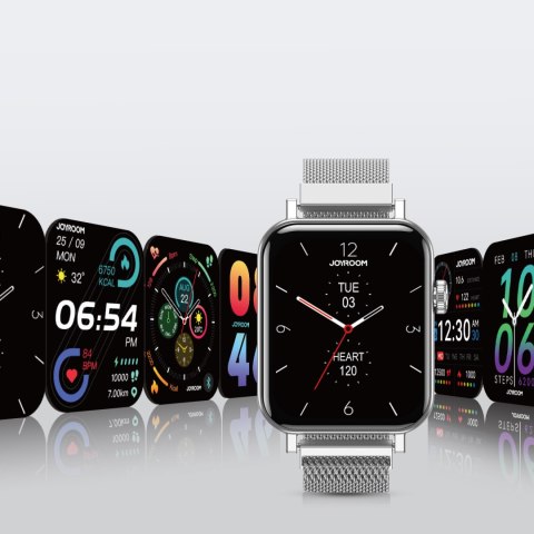 Smartwatch obraz w jakości HD z funkcją odbierania połączeń JR-FT5 IP68 srebrny Smartwatch obraz w jakości HD z funkcją odbierania połączeń JR-FT5 IP68 srebrny
