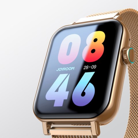 Smartwatch obraz w jakości HD z funkcją odbierania połączeń JR-FT5 IP68 złoty Smartwatch obraz w jakości HD z funkcją odbierania połączeń JR-FT5 IP68 złoty
