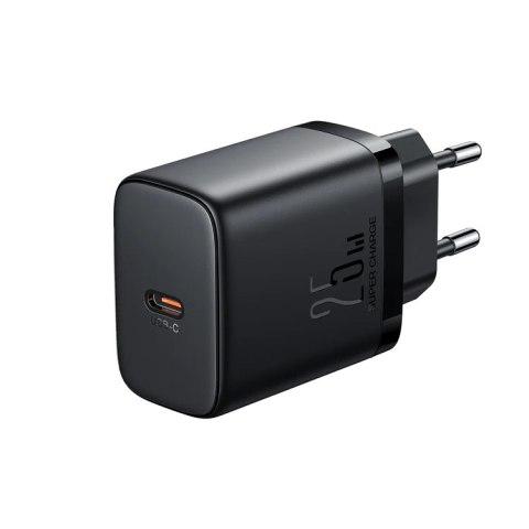 Szybka mała ładowarka sieciowa USB-C 25W czarna Szybka mała ładowarka sieciowa USB-C 25W czarna