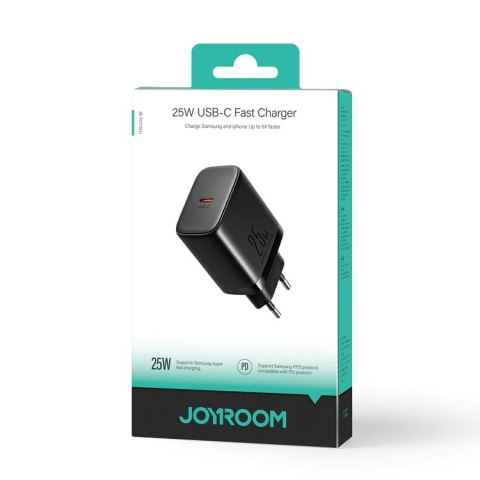 Szybka mała ładowarka sieciowa USB-C 25W czarna Szybka mała ładowarka sieciowa USB-C 25W czarna