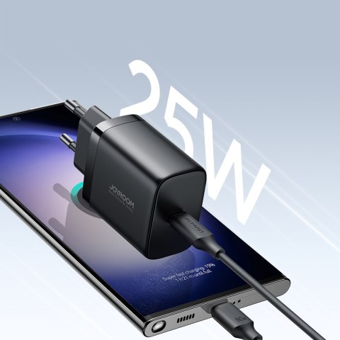 Szybka mała ładowarka sieciowa USB-C 25W + kabel USB-C 1m czarna Szybka mała ładowarka sieciowa USB-C 25W + kabel USB-C 1m czarna