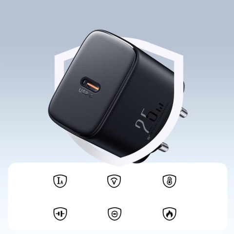 Szybka mała ładowarka sieciowa USB-C 25W + kabel USB-C 1m czarna Szybka mała ładowarka sieciowa USB-C 25W + kabel USB-C 1m czarna