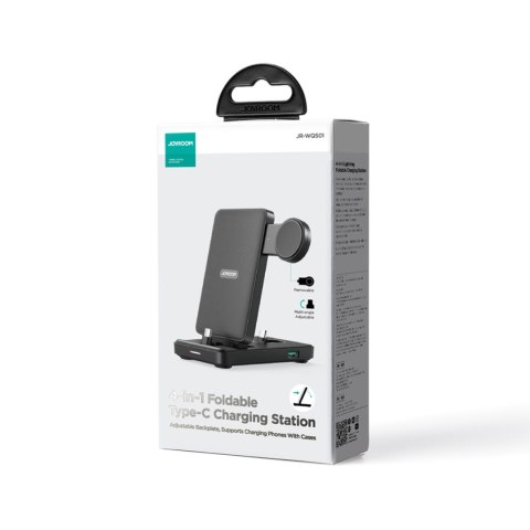 4w1 Stacja ładująca do Samsung Galaxy Buds Watch USB-C składana czarna 4w1 Stacja ładująca do Samsung Galaxy Buds Watch USB-C składana czarna