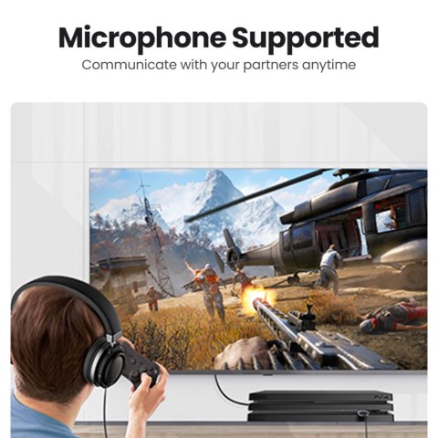 Adapter przejściówka audio na słuchawki USB-A do miniJack 3.5mm szary Adapter przejściówka audio na słuchawki USB-A do miniJack 3.5mm szary