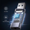 Adapter przejściówka audio na słuchawki USB-A do miniJack 3.5mm szary
