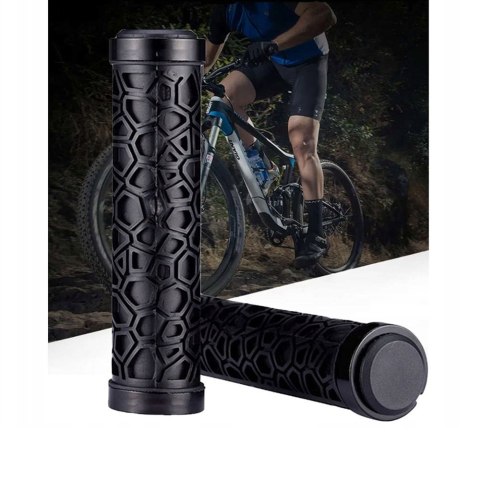 Gripy rowerowe chwyty z gumy przyczepne śr. 22mm czarne Gripy rowerowe chwyty z gumy przyczepne śr. 22mm czarne