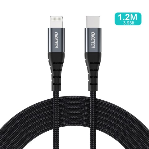 Kabel przewód do iPhone USB-C - Lightning 480Mb/s 3A 1.2m - czarny Kabel przewód do iPhone USB-C - Lightning 480Mb/s 3A 1.2m - czarny