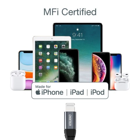 Kabel przewód do iPhone USB-C - Lightning 480Mb/s 3A 1.2m - czarny Kabel przewód do iPhone USB-C - Lightning 480Mb/s 3A 1.2m - czarny