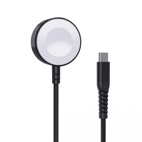Ładowarka indukcyjna 5W do Apple Watch + kabel USB-C czarna Ładowarka indukcyjna 5W do Apple Watch + kabel USB-C czarna