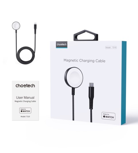 Ładowarka indukcyjna 5W do Apple Watch + kabel USB-C czarna Ładowarka indukcyjna 5W do Apple Watch + kabel USB-C czarna