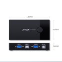 Przełącznik switch KVM 30357 dwa komputery jedna klawiatura mysz i monitor czarny