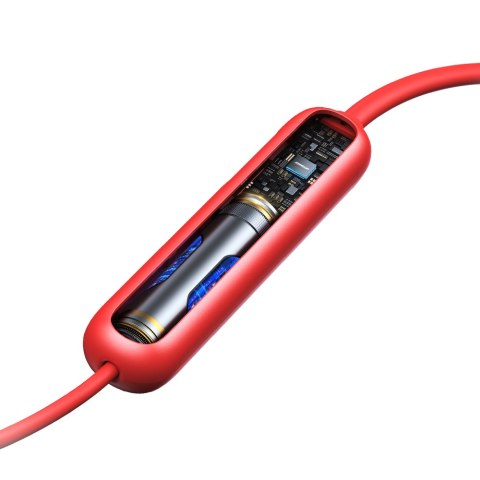 Sportowe słuchawki bezprzewodowe Bluetooth 5.3 typu NeckBand czerwone Sportowe słuchawki bezprzewodowe Bluetooth 5.3 typu NeckBand czerwone