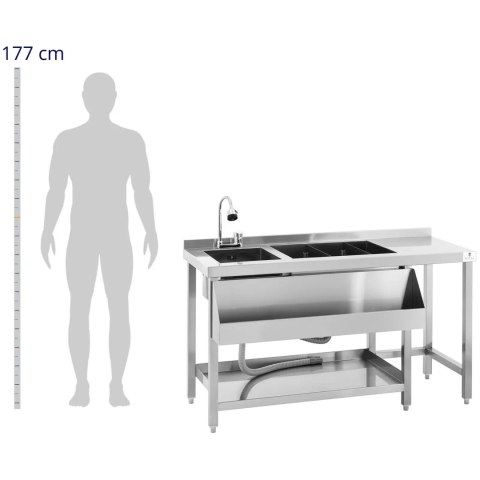 Stacja stoisko barmańskie koktajlowe drink bar ze zlewem 66 x 106 x 136 cm Stacja stoisko barmańskie koktajlowe drink bar ze zlewem 66 x 106 x 136 cm