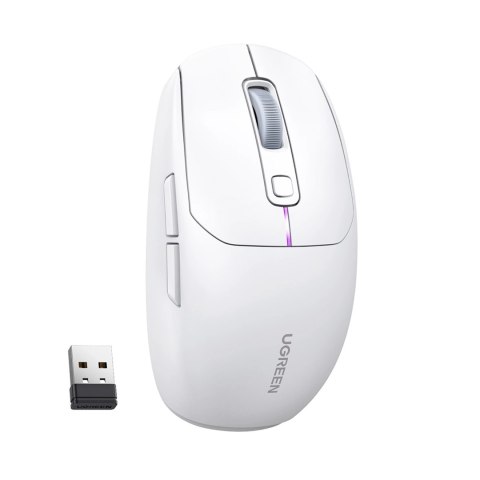 Mysz komputerowa bezprzewodowa Bluetooth 5.0 USB 2.4GHz - biała Mysz komputerowa bezprzewodowa Bluetooth 5.0 USB 2.4GHz - biała