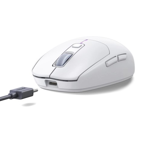 Mysz komputerowa bezprzewodowa Bluetooth 5.0 USB 2.4GHz - biała Mysz komputerowa bezprzewodowa Bluetooth 5.0 USB 2.4GHz - biała