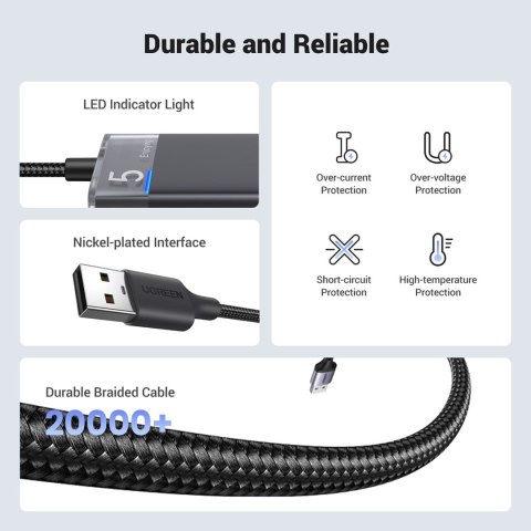 HUB adapter rozdzielacz portów 4x USB-A 3.0 i kablem zasilającym USB-A czarny HUB adapter rozdzielacz portów 4x USB-A 3.0 i kablem zasilającym USB-A czarny