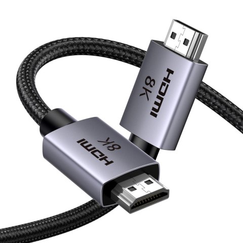 Kabel przewód HDMI 2.1 8K certyfikowany Ultra High Speed 1m szary Kabel przewód HDMI 2.1 8K certyfikowany Ultra High Speed 1m szary