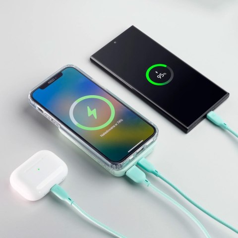 Powerbank 10000mAh z ładowarką MagSafe 20W + kabel USB-A/USB-C 0.25m jasnoniebieski Powerbank 10000mAh z ładowarką MagSafe 20W + kabel USB-A/USB-C 0.25m jasnoniebieski