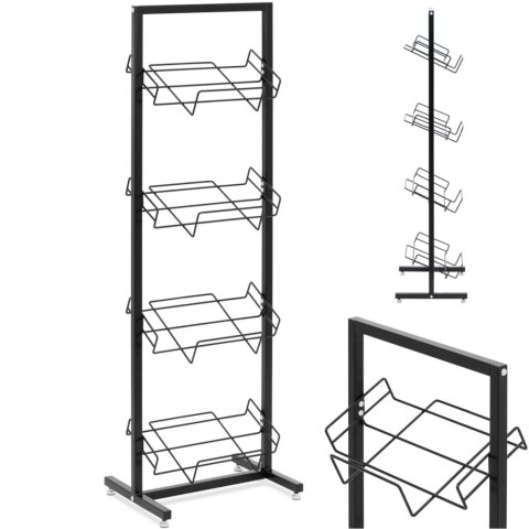 Stojak regał sklepowy na 4 skrzynki z warzywami owocami 47 x 36 x 144 cm Stojak regał sklepowy na 4 skrzynki z warzywami owocami 47 x 36 x 144 cm